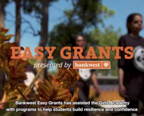  Balga Girls Academy star in Bankwest Easy Grants commercial!