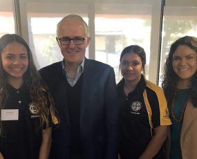  Centralian Students Welcome Prime Minister